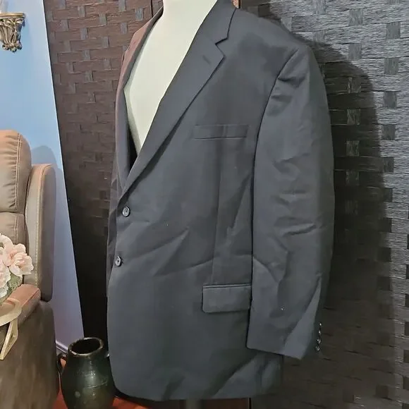 Men's Pronto Uomo Platinum Executive Fit Classic Black Blazer Jacket Size 50 Reg